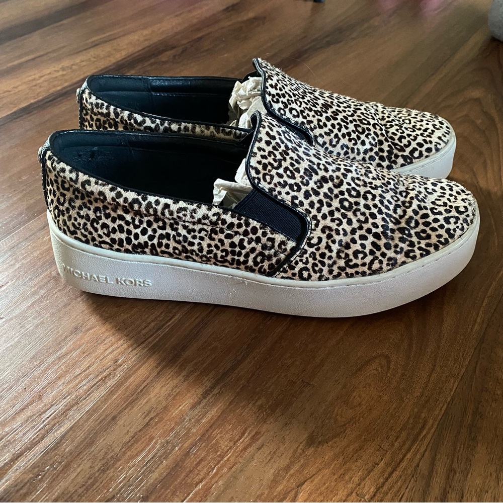 Michael Kors Leopard Trent Slip On‎ Sneakers, 7.5 - Picture 6 of 8